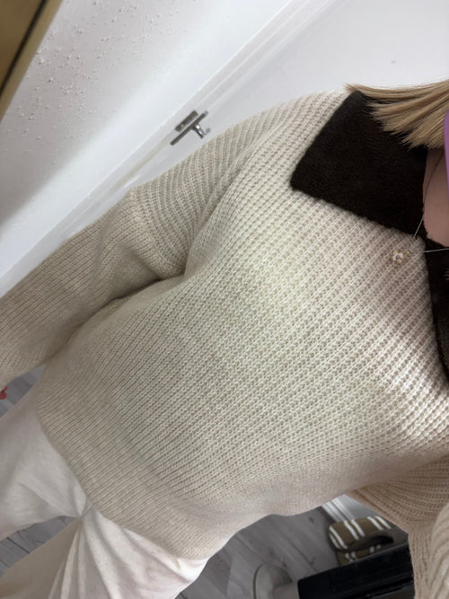 AUTUMN COLLAR KNIT JUMPER