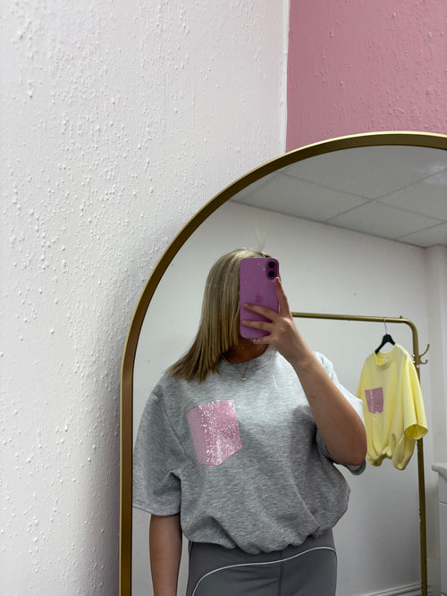 POPPY BUBBLE HEM SPARKLE TOP