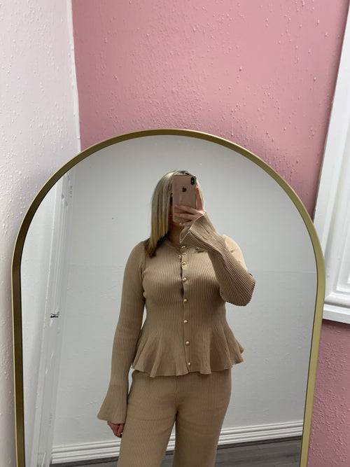 KENNEDY FRILL BUTTON UP LOUNGE SET