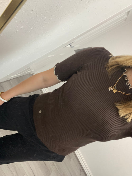REMY FRILL KNITTED TOP