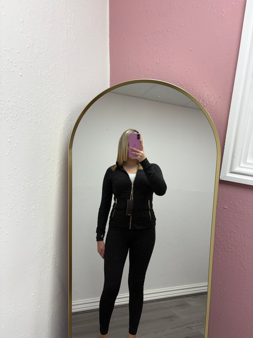 AMORA GOLD ZIP UP SET