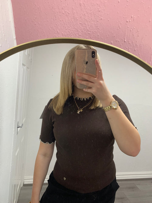 REMY FRILL KNITTED TOP