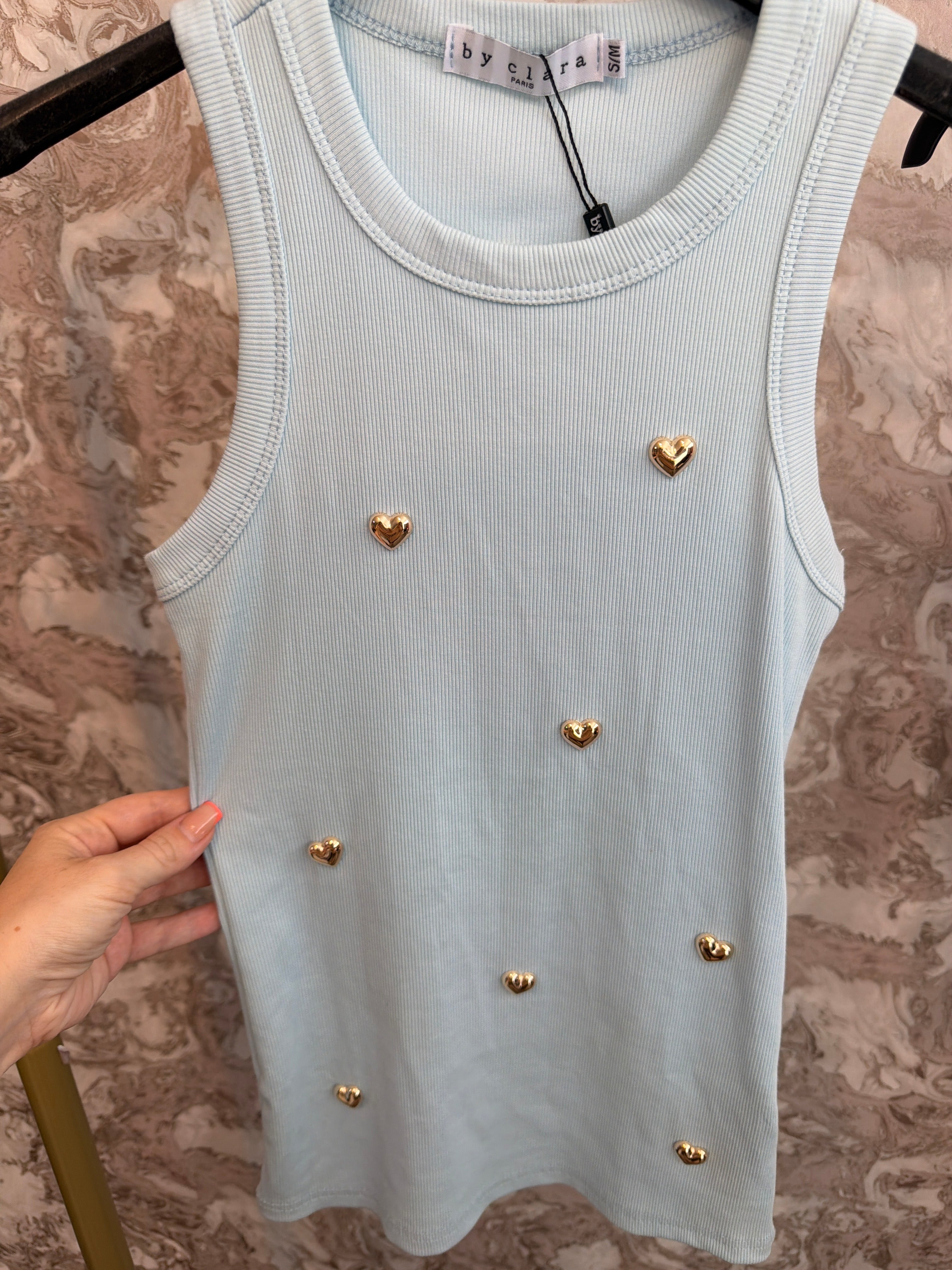 MAISIE LOVE HEART VEST TOP