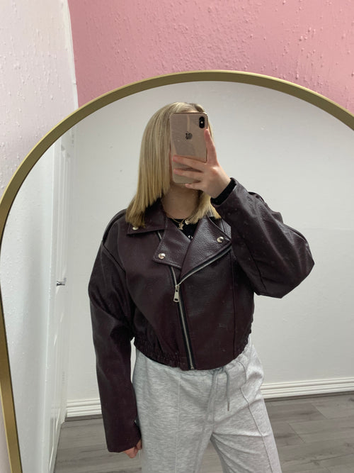 LUCIA FLEECE BIKER JACKET