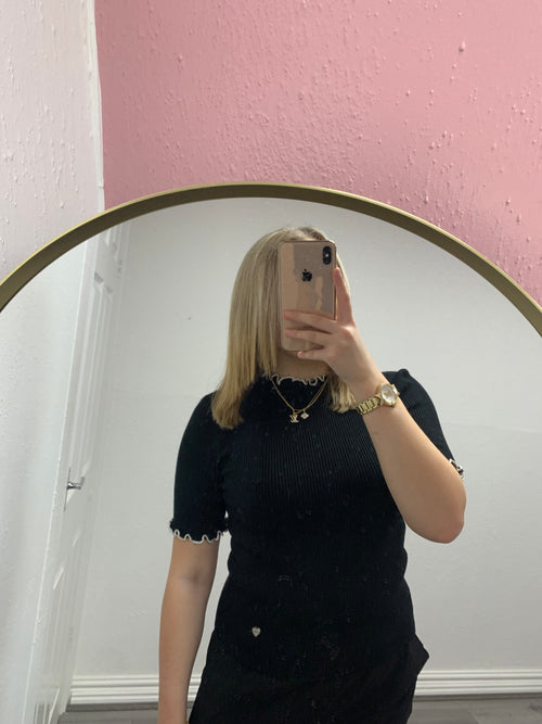 REMY FRILL KNITTED TOP