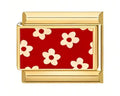 RED FLOWER ITALIAN CHARM