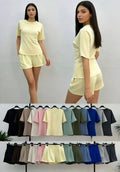 RUCHED TOP AND SHORT SET