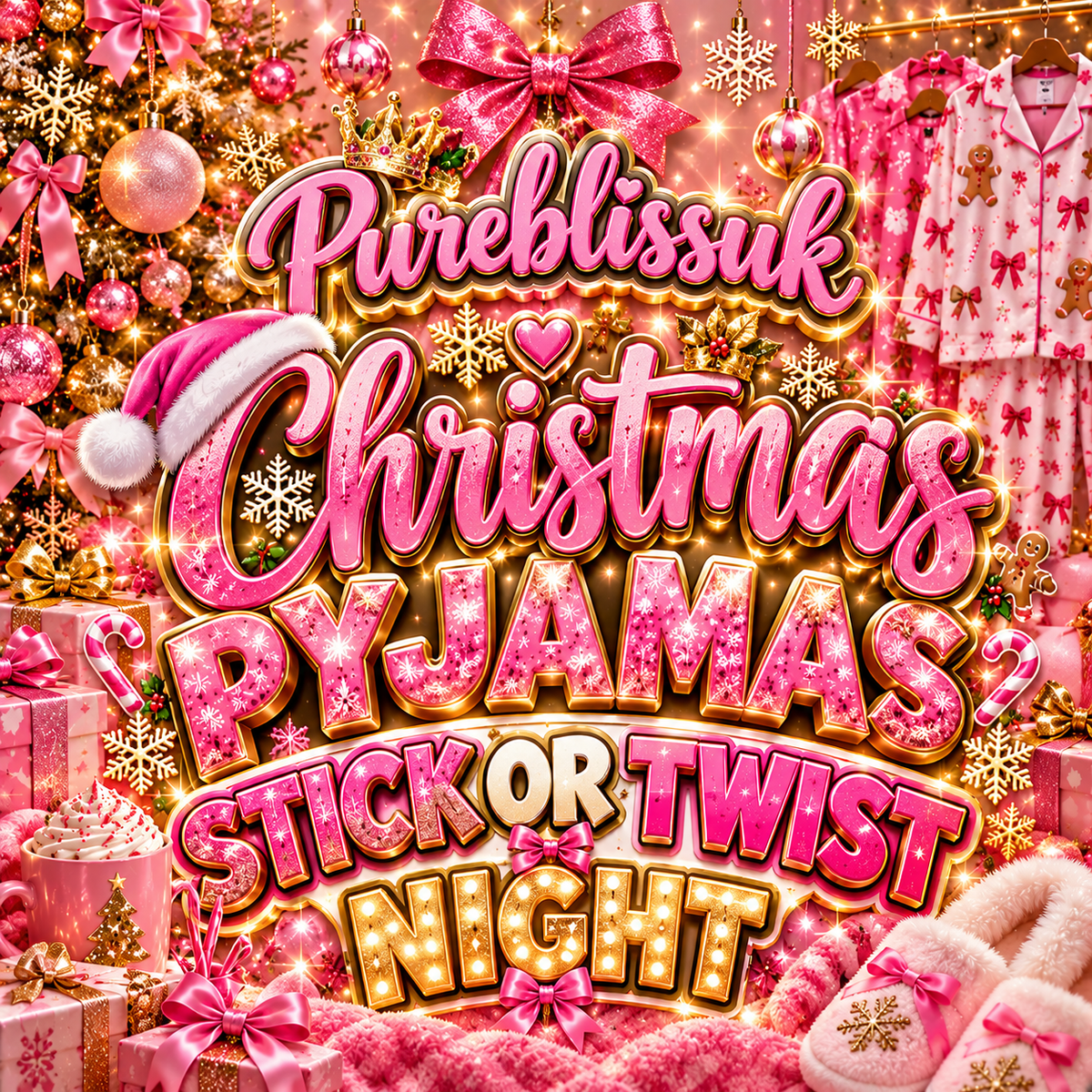 Pureblissuk Christmas Pyjamas Stick Or Twist Night