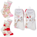 Ladies 2 Pack Teddy Design Yarn Socks