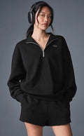 PRE ORDER BLACK ALO QUARTER ZIP JUMPER