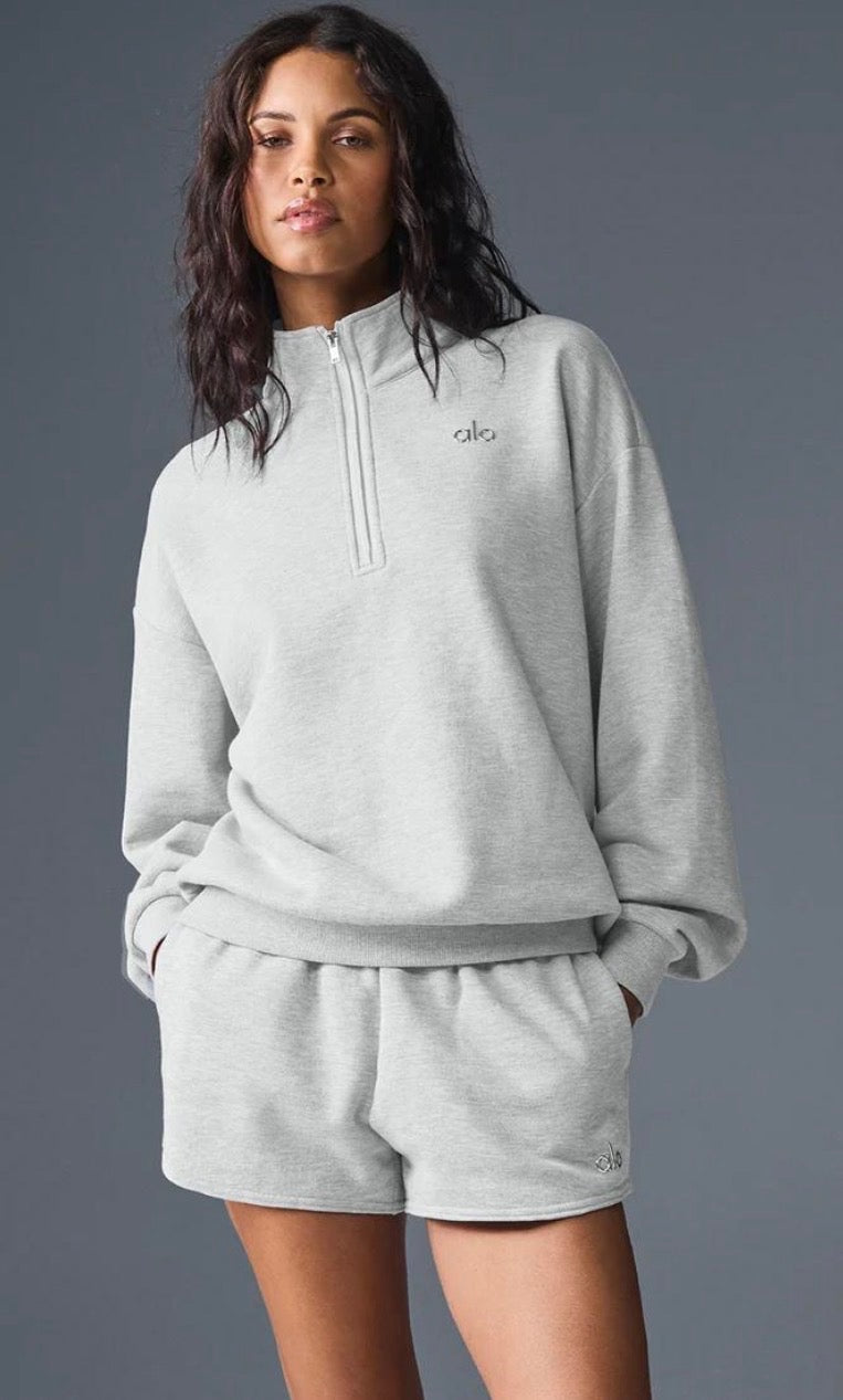 PRE ORDER ALO GREY QUARTER ZIP