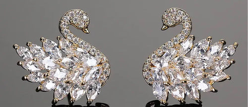 DIAMONTE SWAN EARRINGS