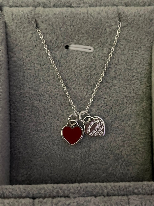 TIFFANY AND CO HEART PENDANT NECKLACE