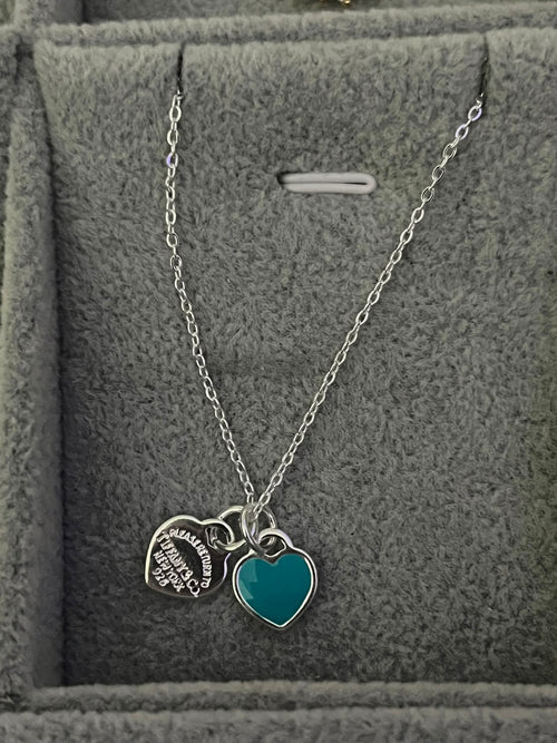 TIFFANY AND CO HEART PENDANT NECKLACE