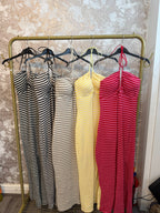 DANIELLE STRIPE HALTERNECK DRESS