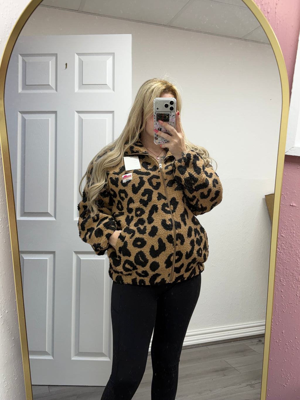 Lila Leopard Fleece Jacket