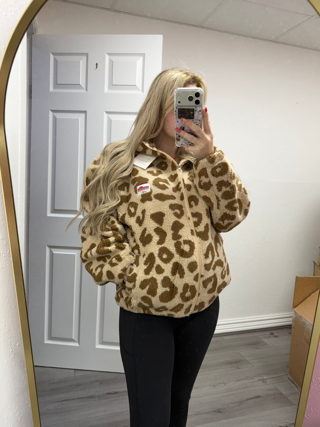 Lila Leopard Fleece Jacket